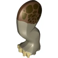 Animal Body Part, Dinosaur, Triceratops Leg, Left, Rear / Hind, with Pin, Tan Nails and Reddish Brown and Dark Brown Print / Dark Tan