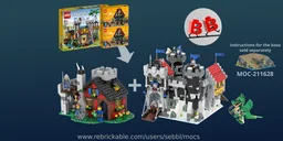 31120 + 2x 40601: Black Knight's Castle + Guarded Inn (Requires MOC-211628)