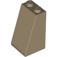 Brick Sloped 75° 2 x 2 x 3 [Solid Studs] / Dark Tan