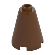 Lego Cone 2 x 2 x 2, Open Stud / Reddish Brown