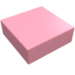 Tile 1 x 1 with Groove / Pink