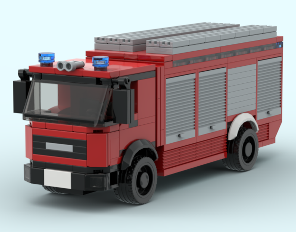 Lego GW Geräterüstwagen Feuerwehr Bundeswehr MAN Fire Truck German Army