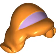 Hair Mid-Length Flipped Ends, Lavender Hair Band Print (Daphne) / Orange