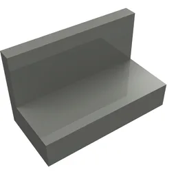 Panel 1 x 2 x 1 [Square Corners] / Dark Bluish Gray