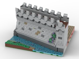Medieval Castle Wall oblique