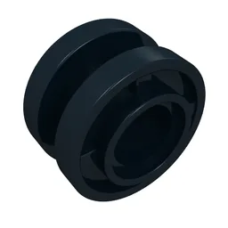 Wheel 11 x 8 with Center Groove / Black