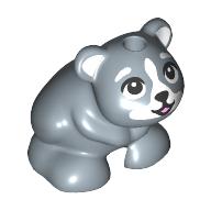 Lego Animal, Hamster, Black Eyes, Whiskers, Black Nose, White Face, Open Mouth / Sand Blue