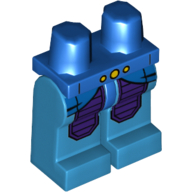 Lego Hips and Dark Azure Legs with Blue and Purple Space Armor and 3 Yellow Lights / Blue