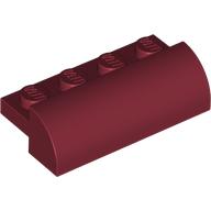 Lego Brick Curved 2 x 4 x 1 / Dark Red