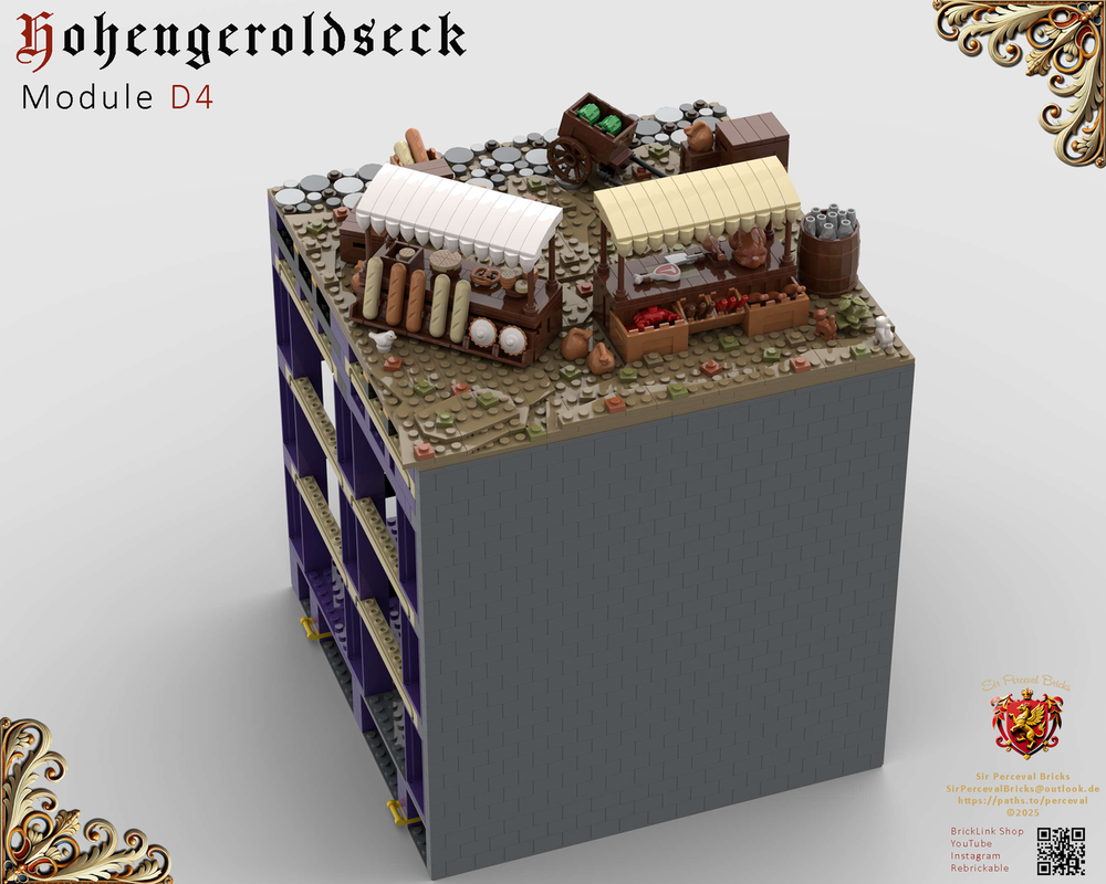 Lego D4 Castle Hohengeroldseck - Market stall in the courtyard (Castle Part 1)