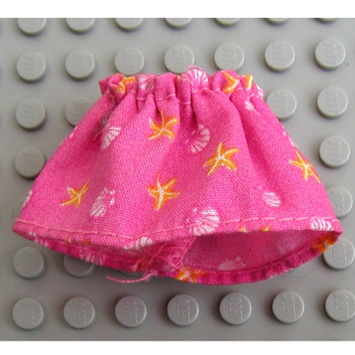 Lego Belville, Skirt, Girl, Short, Clam and Starfish Print / Medium Dark Pink