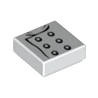 Tile 1 x 1 with Chef Jacket Print / White