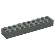 Brick 2 x 10 / Dark Gray