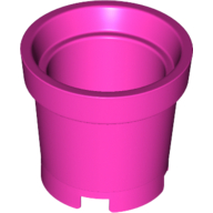 Lego Bucket without Handle Holes - 4 Holes in Bottom / Dark Pink