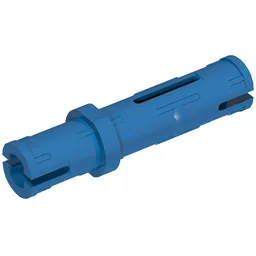 Technic Pin Long with Friction Ridges Lengthwise, 1 Center Slot / Blue