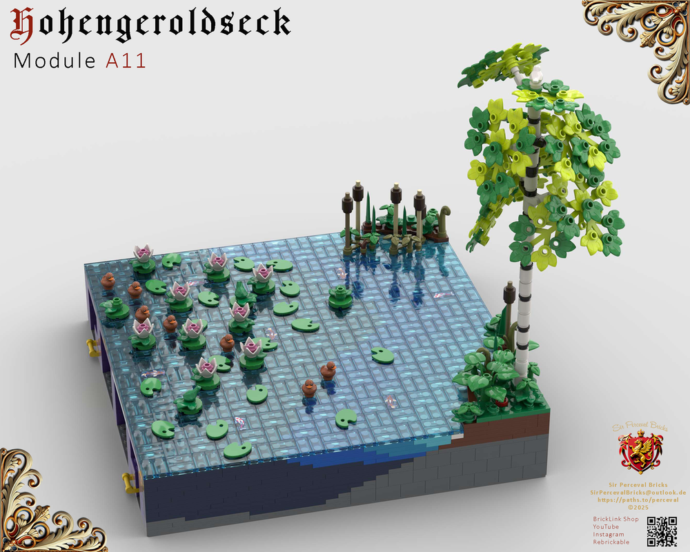 Lego A11 Castle Hohengeroldseck - Lake with water lilies (Landscape Expansaion 1)