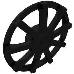 Wheel Cover 9 Spoke - for Wheel 72206 / Black