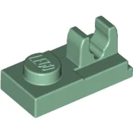 Plate Special 1 x 2, Top Clip [Split] / Sand Green