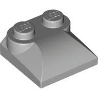 Brick Curved 2 x 2 x 2/3 Two Studs and Curved Slope End / Light Bluish Gray