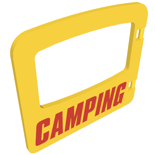 Lego Duplo Door / Window with 'CAMPING' Print