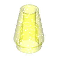 Cone 1 x 1 [Top Groove] / Glitter Trans-Neon Green