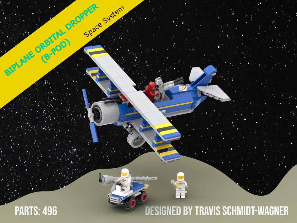 Lego 10497 Alt Build- Biplane Orbital Dropper (Benny the Space Baron)