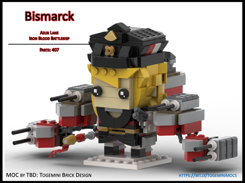Lego Bismarck - AL - Iron Blood Battleship - Brickheadz
