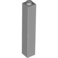 Brick 1 x 1 x 5 with Solid Stud / Light Bluish Gray
