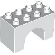 Lego Duplo Brick 2 x 4 x 2 Arch / White