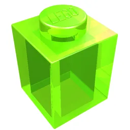 Brick 1 x 1 / Trans-Bright Green