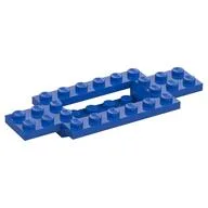 Vehicle Base 4 x 10 x 2/3 with 4 x 2 Recessed Center with Smooth Underside / Blue