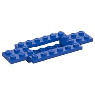 Lego Vehicle Base 4 x 10 x 2/3 with 4 x 2 Recessed Center with Smooth Underside / Blue