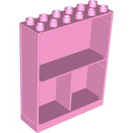 Lego Duplo Building Wall 2 x 6 x 6 with 3 Cupboards / Bright Pink