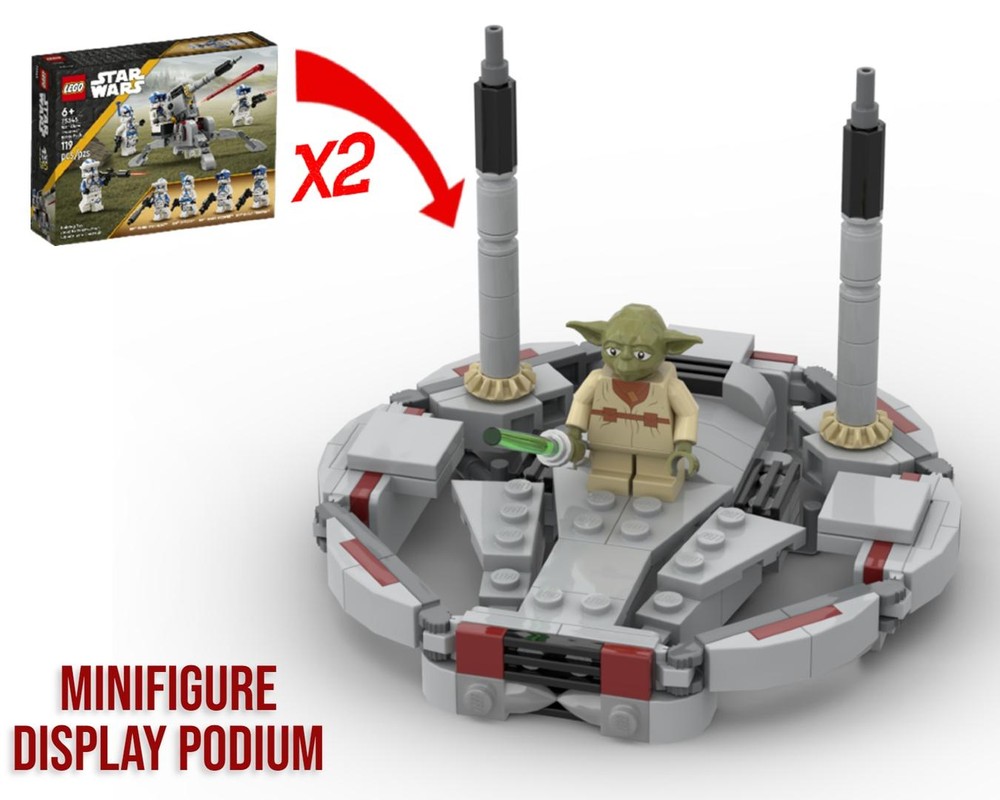 Lego Minifigure Display Podium - 501st Battle Pack Alt Build 75345 - Coruscant & Senate Style