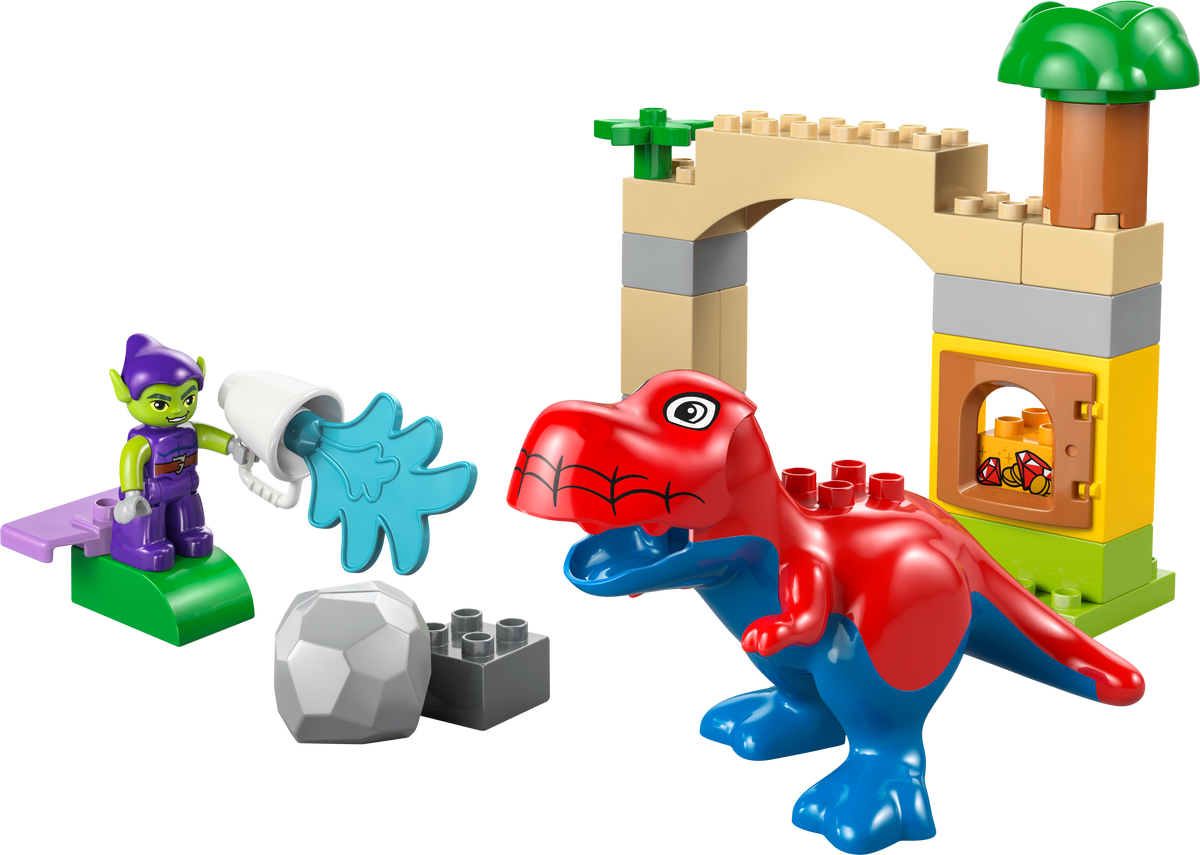 Lego Dinosaur Spidey-Rex vs. Green Goblin