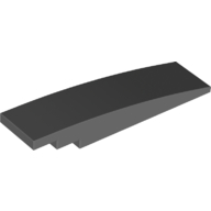 Lego Brick Curved 8 x 2 No Studs / Dark Bluish Gray