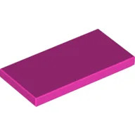 Tile 2 x 4 with Groove / Dark Pink