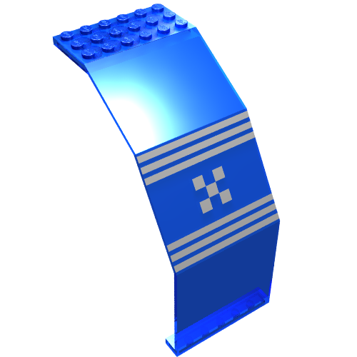 Lego Panel 10 x 6 x 11 with Futuron Stripes Print