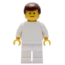 Man, Plain White, Brown Hair
