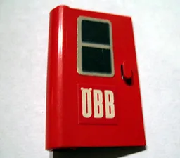 Door 1 x 3 x 4 Left with Black Window and 'ÖBB' (OBB) Pattern (Stickers) - Set 164