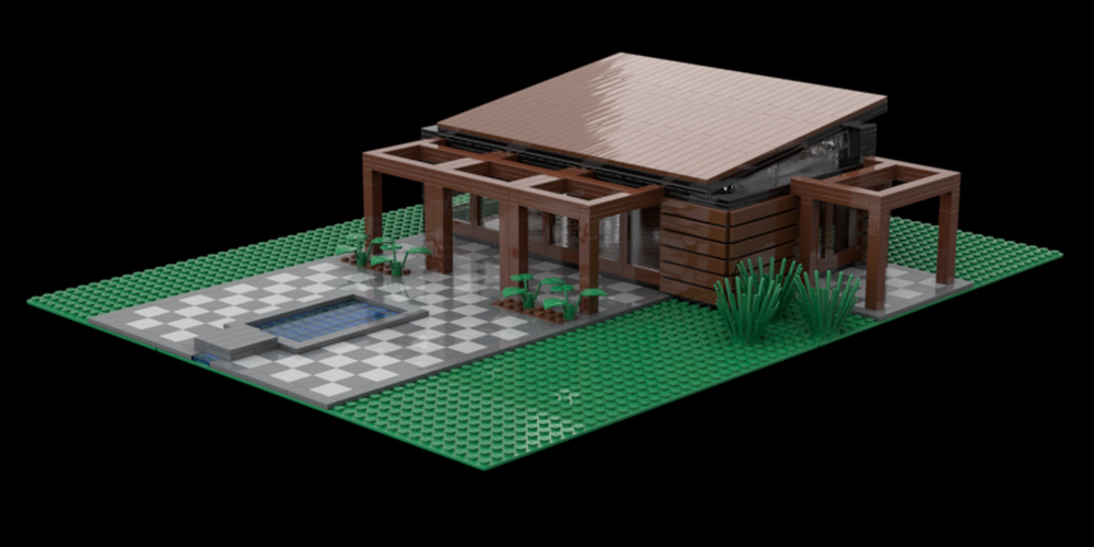 Lego Modern Bungalow with Pool