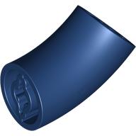 Lego Brick Round 2 x 2 D. Tube with 45° Elbow and Axle Holes (Crossholes) at Each End [LONG] / Dark Blue