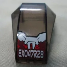 Windscreen 6 x 4 x 2 Wedge Curved with 'EXO47R28' Pattern (Sticker) - Set 8111