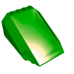 Windscreen 8 x 6 x 3 Wedge / Trans-Green