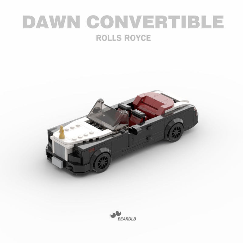 Lego Rolls-Royce Dawn Convertible black 8wdie speed champions