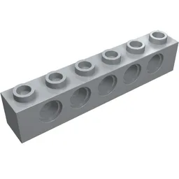 Technic Brick 1 x 6 [5 Pin Holes] / Light Bluish Gray