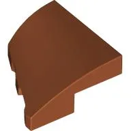 Brick Wedged, Curved 2 x 2 with Stud Notch Right / Dark Orange