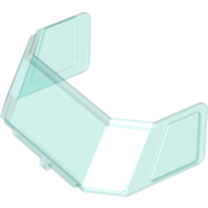Lego Glass for Windscreen 4 x 6 x 4 Cab with Hinge [Fits 45406] / Trans-Light Blue