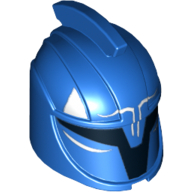 Lego Helmet Senate Commando, Captain with Black Markings and Curved White Lines Print / Blue