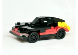 30709-Black Car with Flame